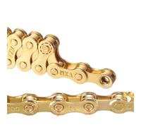 Cadenas de bicicleta montaña una sola velocidad, chapadas en oro, 1/8/9/10 velocidades, con conector mágico eslabón perdido(1S)