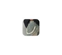 Cadenas de cintura para mujer, cadena de pantalones de hip hop con llaveros, accesorios góticos emo, joyería corporal para hombres y mujeres (plata), Pearl pants chain, Aleación de zinc, No es una