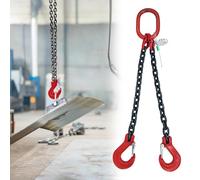 Cadenas de elevación Cadenas Pesadas de Elevación para Mover Equipos Pesados, 2 5 8 11 16 21 30 eslinga de cadena T Rated, G80 Mn-Cadenas de elevación de acero con ganchos para la fábrica de almacén(1