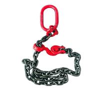 Cadenas de Elevación, Eslinga de cadena, 3Ton-8Tonx2M-8M 1-2 Herramienta eslinga elevación patas for conexión descarga barras refuerzo Grúa gancho forjado, combinada(3TX6M 10MM)