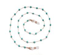 Cadenas De Enmascaramiento De Gafas De Sol De Moda Para Mujer, Cadenas De Anteojos Turquesa, Cordón De Cristal, Nueva Joyería De Moda,oro