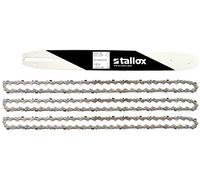 Cadenas de espada y 3 sierras Tallox, 3/8», 1,3 mm, 1,3 mm, 1,3 mm, 1,3 mm, 57 TG, 40 cm, raíl guía, compatibles con Bosch Dollmar Hitachi Echo, Makita, Husqvarna y otras