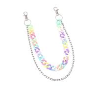 Cadenas de jeans en capas, cadena de pantalones de mezclilla punk de hip hop, acrílico, longitud ajustable, accesorios de cintura a juego para fiestas, reuniones, festivales y