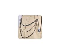 Cadenas de jeans para hombres y mujeres, estilo punk, hip hop, cadena gótica, negra, cruzada, telaraña, remaches, fantasma, emo, accesorios, Halloween, cosplay, grunge, joyería, Medio, Metales no