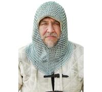 Cadenas de la capilla, V-escote, ID9mm, galvanizado medieval Vikingo Carnaval cota de Malla de Anillos cadenas waeiting coña wunschname