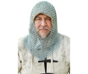 Cadenas de la capilla, V-escote, ID9mm, galvanizado medieval Vikingo Carnaval cota de Malla de Anillos cadenas waeiting coña wunschname