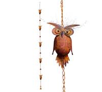 Cadenas De Lluvia Para Canalones - Cadena De Lluvia Exterior Búho Ajustable 2.3 M | Decoración Jardín Entrada Casa Baño Guardería Oficina Exterior de lluvia con búhos encanta a entusiastas de jardine