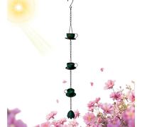 Cadenas De Lluvia Para Canalones Y Resistente A La Intemperie | Cadena de Lluvia para Exteriores para Sendero Patio Jardín Balcón Porche Entrada y Pasillos