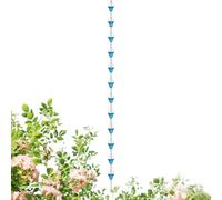 Cadenas de Lluvia para Exterior 12 Vasos Metálicos Decorativos de Gran | Sustituto de Bajante de Aguas Pluviales Exterior Casa Jardín Patio Paisaje Césped
