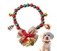 Cadenas de Navidad para Perros - Collar de Perro de Navidad, Collar de Perro de Vacaciones, Collar para Cachorro Femenino, Collar con Campana de y Papá Noel, árbol de Navidad, Copos de Nieve
