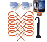 Cadenas de neumáticos de nieve, portátiles, reutilizables, resistentes al desgaste, tracción de nieve, cadena de tracción de neumáticos de invierno para coche, para vacaciones, viajes, viajes e