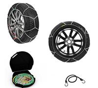 Cadenas DE Nieve 215/70-15 Grosor DE LA LLANTA 15" (18) Pareja Cadena 9MM para Coche Malla COMPACTA para NEUMÁTICOS Llantas Llantas Carretera Emergencia Coches TUV Aprobado Austria