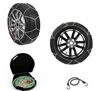 Cadenas DE Nieve 235/65 16" para Ruedas con LLANTA 16" PAR DE Cadenas DE Nieve para NEUMÁTICOS Malla DE 12MM APROBADA para Ruedas DE Carretera DE Hielo Cable DE Acero Inoxidable