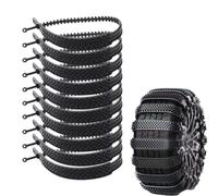 Cadenas de nieve ajustables antideslizantes para coche | Correas de neumáticos para nieve para automóvil, furgoneta, vehículo, RV, camión, SUV, sedán