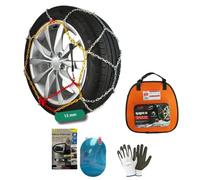 Cadenas de nieve para coche, 215/80R15, cadena de 12 mm, para SUV 4 x 4, par de cadenas de nieve para ruedas, neumáticos de coche, 2 unidades, homologadas en carretera, para nieve y hielo