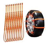 Cadenas de Nieve para Coche,Darryy 10 piezas Cadenas Coche Nieve,Cadenas de Nieve Universales 145-295 mm,Cadenas de Seguridad Ajustables,Antideslizantes