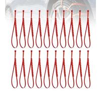 Cadenas De Nieve Para Neumáticos De Coche - 20 Piezas Correas De Tracción Ajustables, Manijas De Rueda Reutilizables | Equipo De Recuperación Antideslizante Para Camión SUV, Hielo, Barro De Invierno