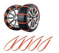 Cadenas de nieve reutilizables, 5 unidades, antideslizantes, universales, ayuda de emergencia en caso de nieve y hielo, cadenas de ruedas con dientes multicapa, para romper el hielo, compatibles con