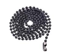 Cadenas de perlas de rodillos de pie de acero inox 12 Pcs Multicolor 2.4mm Stainless Steel Ball Chain 15-100cm(Black,40cm)
