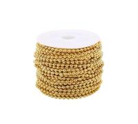 Cadenas de perlas de rodillos de pie de acero inox Iron Ball Bead Chain 10 yards 1.5-2.4mm Multicolor for DIY Jewelry(Gold,1.5mm)