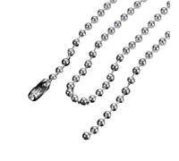 Cadenas de perlas de rodillos de pie de acero inox Silvery Stainless Steel Ball Chain for Jewelry Crafts and Keychains 10-100cm(3.2mm,90cm)