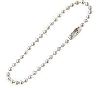 Cadenas de perlas de rodillos de pie de acero inox Stainless Steel Ball Bead Chain 2.4mm Silver 50 pcs 10-20cm DIY Jewelry Keychain(10cm)