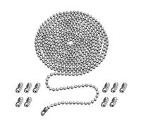 Cadenas de perlas de rodillos de pie de acero inox Stainless Steel Ball Chain 1.2-6mm With Connectors 2m 5m For Jewelry Making(2 Meters,4.5mm)
