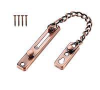 Cadenas de puerta de acero inoxidable,Cerradura de puerta limitador con tornillo,Restrictor de puerta externo e interno para puertas y ventanas de madera y UPVC
