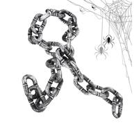 Cadenas decorativas de halloween, cadenas para fiestas - decoración falsa realista 1,5 m para interior al aire libre prisión casa embrujada cementerio creación ambiente Halloween