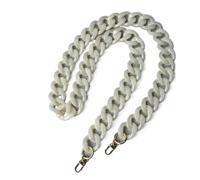 Cadenas Para Bolsos Accesorio for bolso de mujer a la moda, piezas desmontables, cadena repuesto, correa lujo resina blanca y verde, hombro acrílica for(White 120cm)