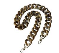 Cadenas Para Bolsos Accesorio for bolso de mujer a la moda, piezas desmontables, cadena repuesto, correa lujo resina blanca y verde, hombro acrílica for(Brown 80cm)