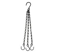 Cadenas para Cestas Colgantes 3 Pcs 40cm Hanging Basket Chain with Hooks Bonsai Hydroponic Plants Plant Grow Basin Home Garden Decor Flower Pot Hanger(S Hook Style)