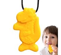 Cadenas para masticar sensoriales | Juguete masticable de silicona de dinosaurio | Collar para masticar para juguetes sensoriales