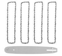 Cadenas para Motosierra con Espada de 35 cm, 52 Eslabones, 1,3 mm | Paso de 3/8" LP y Bajo Retroceso, Kit de Repuesto de 5 Piezas, 4 Cadenas y 1 Espada
