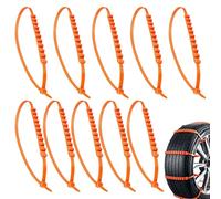 Cadenas para Neumáticos con Bridas | 10 Unidades Accesorios De Seguridad Para Viajes En Clima Frío,Dispositivos De Tracción Para Neumáticos - Para Coche Furgoneta Autocaravana Camión SUV