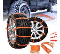 Cadenas reutilizables antinieve, cadenas portátiles para neumáticos de nieve actualizadas 2025, cadenas de ruedas de neumáticos de invierno para camionetas y SUV, bridas de plástico antideslizantes