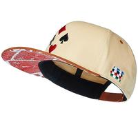 Cadency® Gorra Snapback, Póker, Color Beis, Unisex, Tamaño Ajustable
