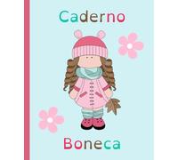 Caderno Boneca: Caderno Pautado, com o Interior Colorido, Especial para Disléxicos (Dyslexic Friendly), 7,5'' X 9'' (dimensões de um Caderno Diário), 70 Páginas Cor-de-Rosa