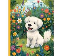 Caderno Cão Branco - Caderno Infantil Motivador | Papel Colorido contra Stress Visual | Dyslexic Friendly: Um recurso escolar inclusivo que transforma ... numa experiência positiva e motivadora.