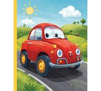 Caderno Carro Vermelho - Caderno para Crianças com Dislexia | Escrita mais clara e confortável | Papel Colorido: Um recurso escolar inclusivo que ... numa experiência positiva e motivadora.