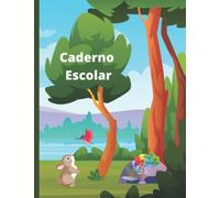 Caderno Escolar Floresta: Magnífico Caderno A4 | Interior com Linhas Verdes, Especial para Disléxicos (Dyslexic Friendly) | Ideal para 2º e 3º Ciclos