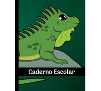 Caderno Escolar Iguana: Caderno A4 Pautado | Especial para Adolescentes e Adultos Disléxicos (Dyslexic Friendly) | Interior Colorido | 80 Páginas Verdes | 8,5''x11'' (21,59 x 27,94 cm)