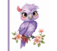 Caderno Passarinho Lilás - Para Crianças com Dislexia | Escrita mais clara e confortável | Papel Colorido: Um recurso escolar inclusivo que transforma ... numa experiência positiva e motivadora.