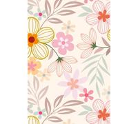 Caderno Sem Pauta 6x9 Floral Capa Flexível 102 páginas- Journal de Anotações e Escrita Livre: Caderno em branco sem pauta para anotações, diário pessoal, estudos, desenhos e ideias criativas.