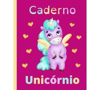 Caderno Unicórnio: Caderno Pautado, com o Interior Colorido, Especial para Disléxicos (Dyslexic Friendly), 7,5'' X 9'' (dimensões de um Caderno Diário), 70 Páginas Cor-de-Rosa