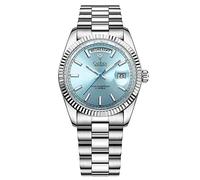 CADISEN MIYOTA 8285 - Reloj automático para hombre, movimiento de lujo, reloj mecánico de lujo, resistente al agua, 100 metros, acero inoxidable, homenaje casual, C8215, azul (8215blue), Reloj