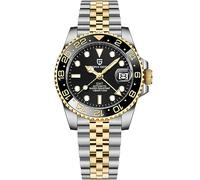 CADISEN Pagani Design 1662 GMT - Reloj mecánico automático para hombre, acero inoxidable, cristal de zafiro, reloj de buceo, deportivo, regalo, reloj hombre., Oro Jubileo, Moderno