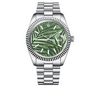 CADISEN Reloj Automático de los Hombres Zafiro Reloj de Pulsera Mecánico de Lujo de Acero Inoxidable Impermeable Reloj Hombres MIYOTA8285, forro polar verde con licencia oficial de star wars silent one crew., 40mm,