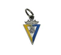 CÁDIZ CF - Chapa Identificativa para Perro, Placa para Grabar de Identificación, Personalizada del Cádiz, para Mascotas, Color Plata, Azul y Amarillo, Producto Oficial de (CyP Brands).