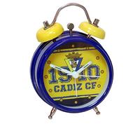 Cádiz Club de Fútbol, Reloj Despertador Electrónico, Campanas, Producto Oficial Cádiz, Color Rojo (CyP Brands)